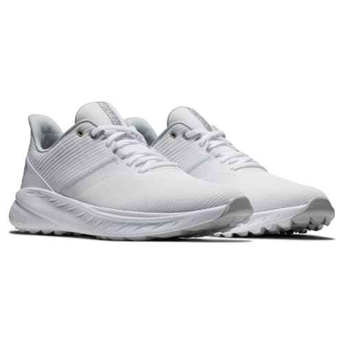 FootJoy Men's FJ Flex Previous Season Style Golf Shoe, White, 7.5 Wide