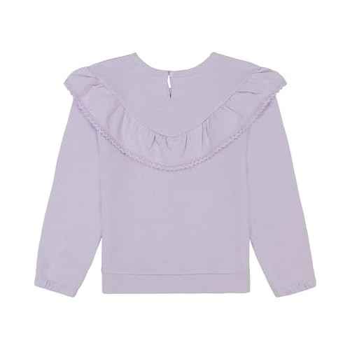 Lucky Brand Girls' Pullover Fleece Crew Neck Sweatshirt, Soft & Comfortable