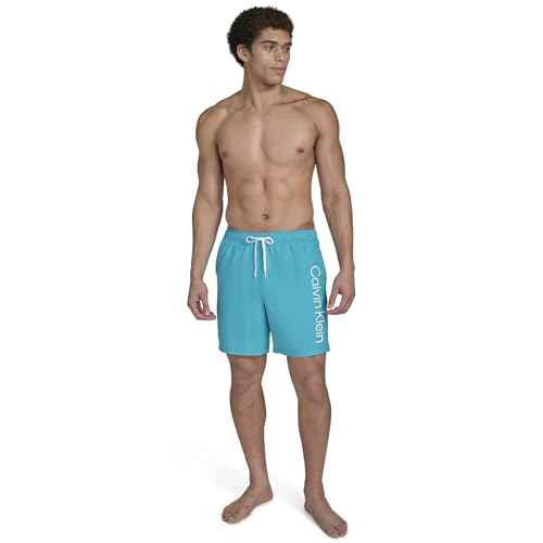 Calvin Klein Mens Volley Quick Dry Lightweight Swim Trunk