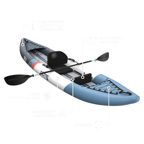 BOTE Vali Aero Inflatable Ultralight Kayak Packable Multiple Sizes for Single or Tandem Adults Kids Family Friendly Blow U...