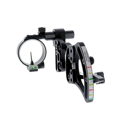 TRUGLO Pendulum 1-Pin Ultra-Lightweight Quiet Archery Hunting Treestand Bow Sight with Large Circular Field of View - Adjustable for Right & Left-Handed Shooters - LED Light Included