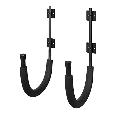 2-Pack of Kayak Storage Hook Sets - Kayak Wall Mount Hangers with 100lb Capacity Per Pair for Paddleboards, Surfboards,
