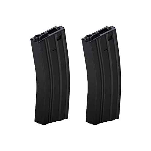 Lancer Tactical Full Metal Steel M4/M16 300 Round High Capacity AEG Airsoft Magazine Clip (Black/Pack of 2)