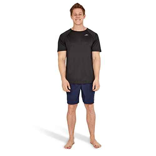 Speedo Mens Uv Swim Shirt Short Sleeve Fitness Rashguard