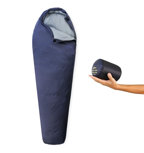 Litume Ultra Compact Down 3 Season Mummy Sleeping Bag, 700 Fill Power Sleep Sack for 3 Season, Ultra Lightweight, Compact ...