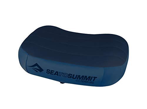 Sea to Summit Aeros Premium Inflatable Travel Pillow, Large (16.5 x 11), Navy Blue