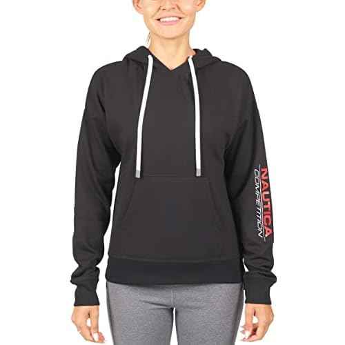 Nautica Competition Women's Athletic Active Basic Essential Pullover Sweatshirt Hoodie Ultra Soft Fleece With Pockets