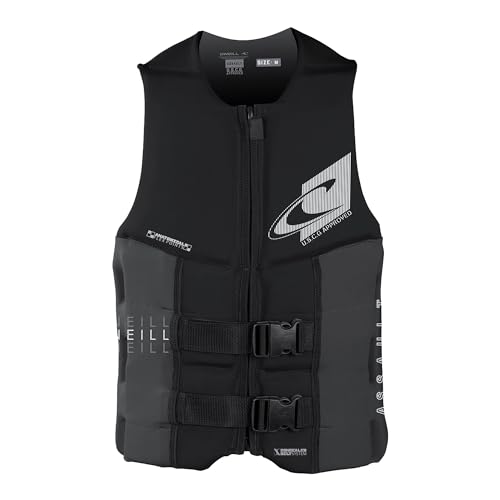 Oneill Mens ASSAULT FZ USCG LIFE VEST, BLK/GRAPH, 3XL