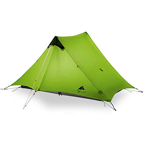 3F UL GEAR Lanshan 2 Person Tent Hiking Ultralight Camping Tent Professional 15D Silnylon Rodless Trekking Pole Tent Water...