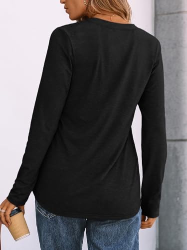 AUTOMET Women's Long Sleeve Shirts 2025 Fall Fashion Dressy Casual Tops Trendy Henley Blouses Cute Work Outfits Clothes