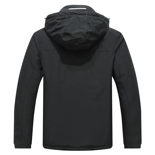 UTWGN Men's Ski Jacket Winter Warm Snow Coat Waterproof Windbreaker Hooded Work Outerwear Snowboarding Jackets