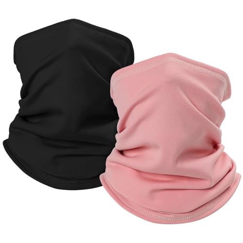 LUOLIIL VOE 2 Pack Winter Neck Gaiter Warmer for Men&Women,Windproof Face Cover Fleece Face Mask Scarf for Cold Weather Sport