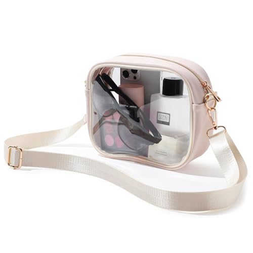 TOBVZOO Clear Bag Stadium Approved, Crossbody Transparent Bag for Concerts Sports Events, Purses for Men & Women