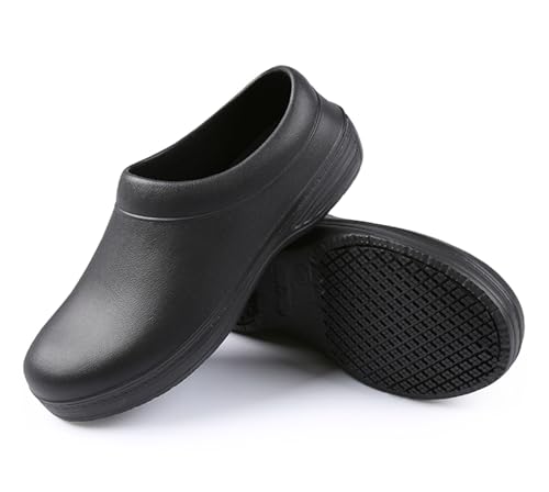 SECHRITE Chef Shoes Women Men Slip Resistant Garden Work Kitchen Shoes Waterproof Non Slip Nursing Clogs Food Service Shoe