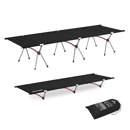 Naturehike ArmyWild Folding Camping Cot, Height Adjustable Ultralight Backpacking Cot, Portable Camping Bed for Camping Hi...