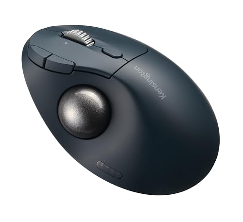 Kensington TB550 Wireless Trackball Mouse, Thumb Operated, Rechargeable, Ergonomic Design (K72196WW), Black