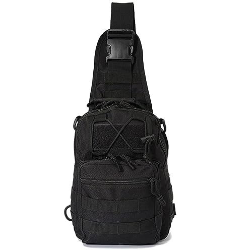 KOOYU Tactical Sling Backpack Bag for Men Chest Bag Molle Military Shoulder Bag Crossbody Bag