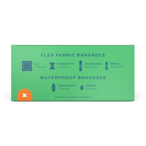Welly Bandage Family Pack | Adhesive Flexible Fabric & Waterproof Bandages | Assorted Shapes and Patterns for Minor Cuts, ...