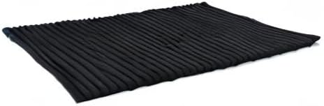 Leewadee - Foldable Floor Mattress - Japanese Roll Up Futon -Trifold Tatami Mat- Guest Floor Bed - Camping Mattress - Thai Massage Mat, Kapok Filled, 75 x 57 inches, Black