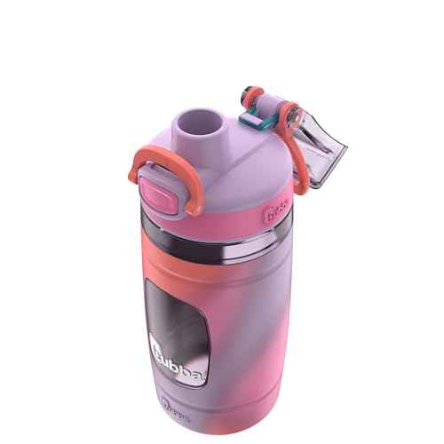 Bubba Kids Flo Silicone Sleeve and Wide Mouth 16oz. Water Bottle Medium Multi Frost (Tie Dye)