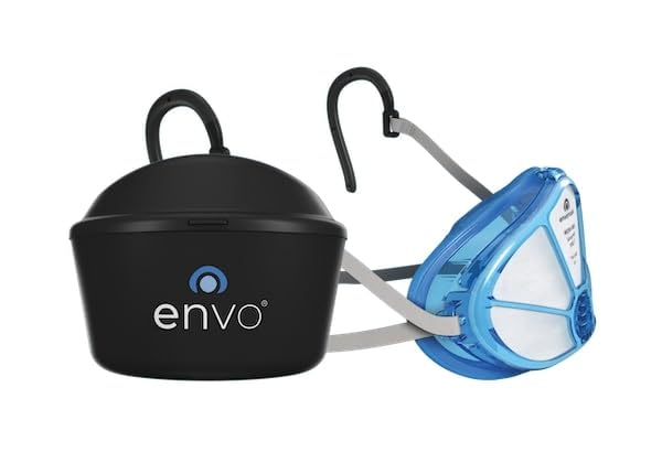 Envo Mask N95 Reusable Respirator Kit with Exhalation Valve featuring AIRgel Cushion Technology for Secure All Day Comfort