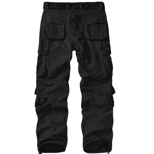 Men's BDU Casual Military Pants, Tactical Wild Army Combat ACU Rip Stop Camo Cargo Work Pants Trousers with 8 Pockets