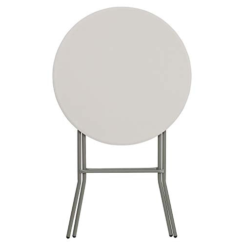 Flash Furniture Kathryn 31.5" Round All-Occasion Folding Bar Height Table for Parties and Commercial Events, Plastic Bar H...