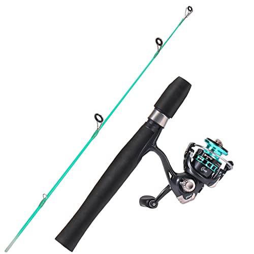 Sougayilang Ice Fishing Rod and Reel Combo, Ice Fishing Gear Complete Kit, Include Ice Jig and Ice Fishing Accessories, Sp...