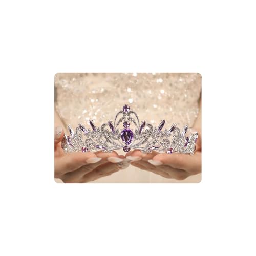 Rannyrena Silver Crystal Tiaras and Crowns for Women Sparkling Rhinestone Queen Crowns Princess Birthday Wedding Bridal Ha...