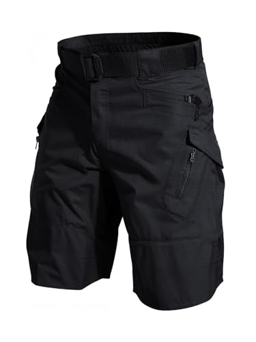 LYRXXX Men's Cargo Shorts for Hiking Work Travel Lightweight Waterproof Tactical Shorts with Multiple Pockets(No Belt)