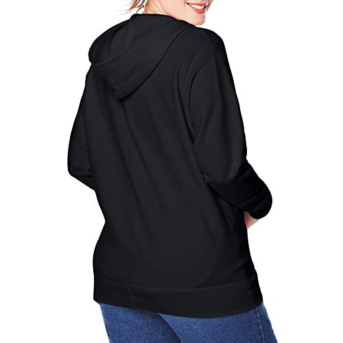 JUST MY SIZE Plus Size ComfortSoft EcoSmart Fleece Full-Zip Women's Hoodie