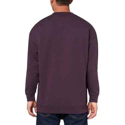 HUGO mens Script Stack Logo Crewneck Sweatshirt
