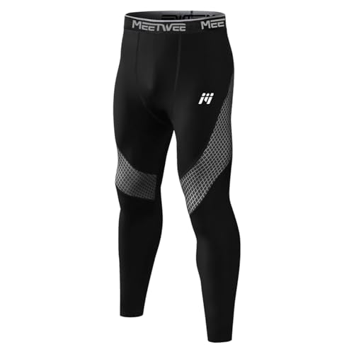 Men's Thermal Pants Fleece Lined Long Johns Compression Bottom Athletic Base Layer Cold Weather Gear