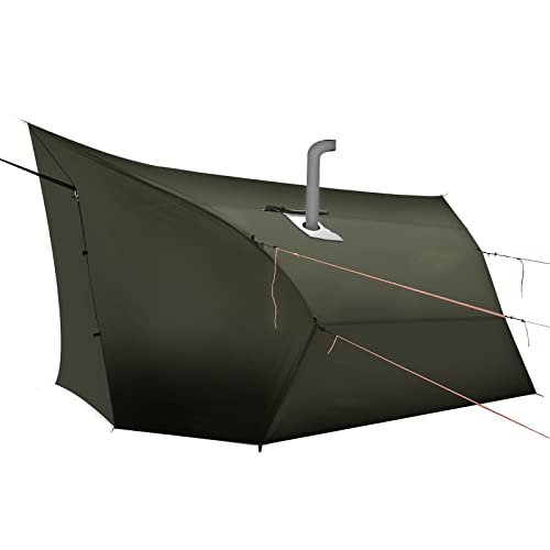 Onewind Penumbra Hot Tent, 14ft Camping Hammock Tarp for 4-Season, Waterpoof and Flame Retardant Hammock Rain Fly with Sto...