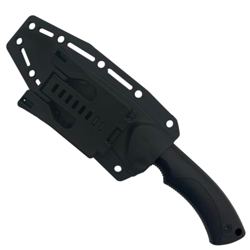 TAKUMITAK Hunting Survival Knife 9" Full Tang Fixed Blade Knives Camping Gear with Extra Set of FRN Handle Scales, MOLLE C...