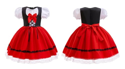 Dressy Daisy Little Red Riding Hood Fancy Dress Up Costume Set with Cloak Cape for Toddler and Kids Girls
