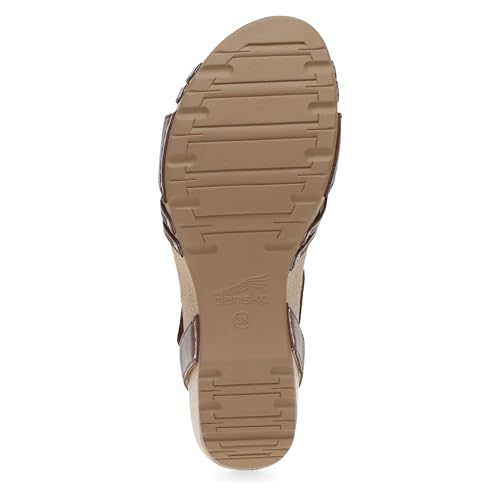 Dansko Tia Fisherman Wedge Sandal for Women - Contoured Footbed for All-Day Comfort and Support – Adjustable Hook & Loop S...