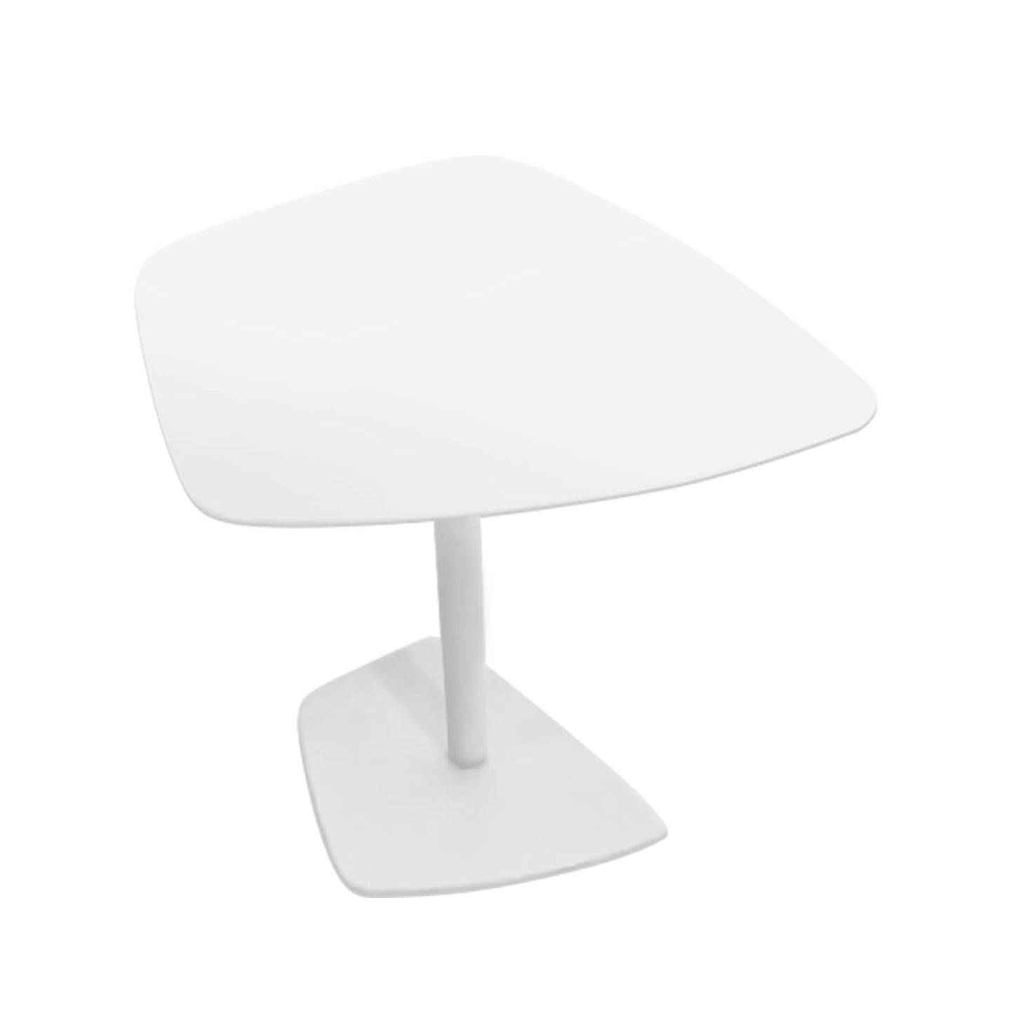 Topower Industrial Side Table, Bedside Table, Sofa Side Table, Small Coffee Table, 19.3 Height, Metal Frame, for Living Room, Bedroom, Verandah, White