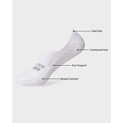 32 DEGREEES Women's 6 Pack Comfort No Show Socks | Anti-Odor | Heel Grips| Arch Support | Active | Casual | Work