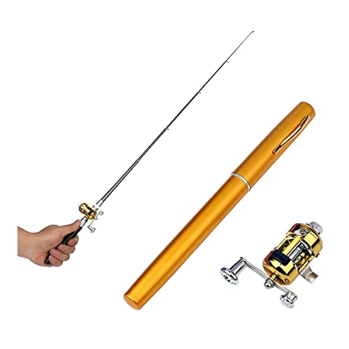 2023 Pocket Size Fishing Rod - Pen Fishing Pole and Reel Combo, Portable Telescopic Small Fishing Pole Mini Fishing Rod, M...