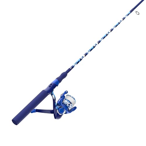 Zebco Splash Spinning Reel and Fishing Rod Combo, Fiberglass Rod, 2-Bearings, All Metal Gears, 5.2:1 Gear Ratio