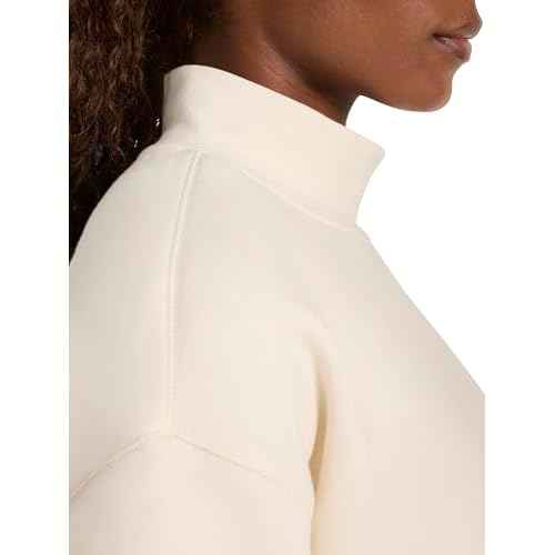 Reebok Women's Vector Mock Neck Sweatshirt, Standard Fit, Midweight Cotton-Poly Fabric