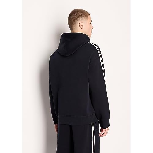 Armani Exchange Men's Bonded Cotton Signature Logo Hoodie Sweatshirt