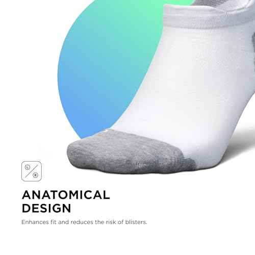 Feetures Elite Max Cushion No Show Tab Ankle Socks - Sport Sock with Targeted Compression