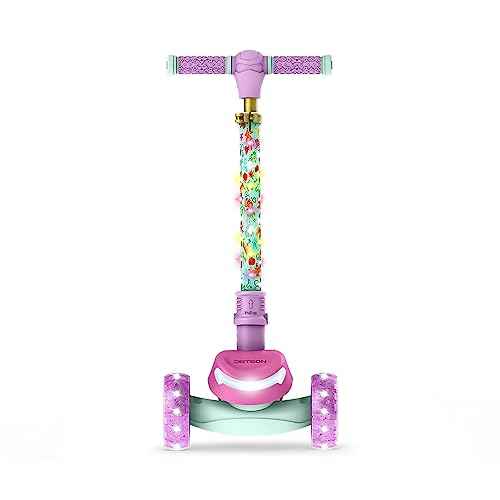 Jetson Character Kids Kick Scooter, LED Lights on Stem & Light-Up Wheels, Lightweight Frame, Height-Adjustable Handlebar, Lean-to-Steer System, Easy-Fold Mechanism