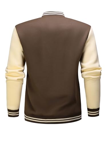 Men's Autumn/Winter Long-Sleeved Pocket Jacket Baseball Jacket Classic Color Block Fashion Casual Outdoor Sports Top
