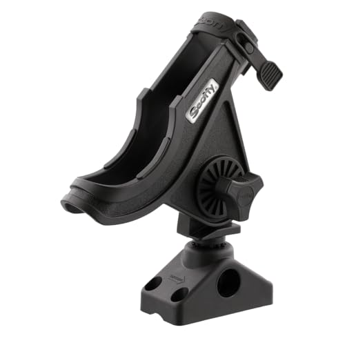 Scotty 0280-BK Rod Holder, Baicaster/Spinning, black W/0241 Side/Deck Mount