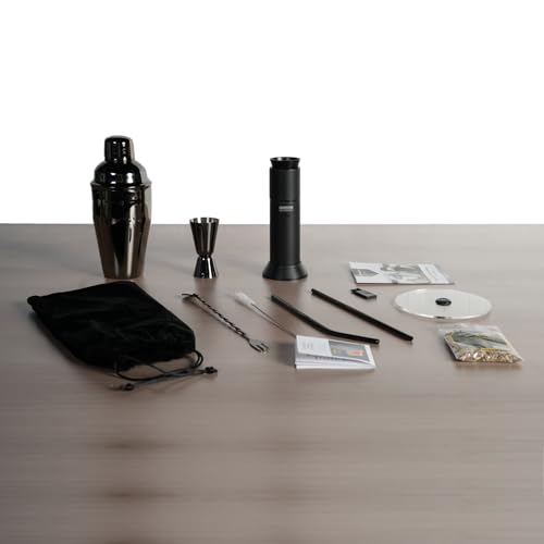 CREATIVECHEF Bartender Kit with Cocktail Smoker, 8 Pieces Whiskey Smoker Kit, Bar Set with Cocktail Shaker, Bartending Kit...