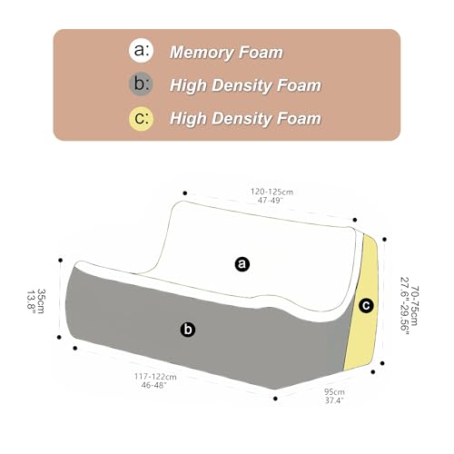 MORITON Premium Corduroy Floor Sofa, Mid-Century Armless Loveseat, Soft Foam Lounge Chair, Comfortable Accent Sofa for Living Room, Bedroom, and Office (Ivory, Two Seater)