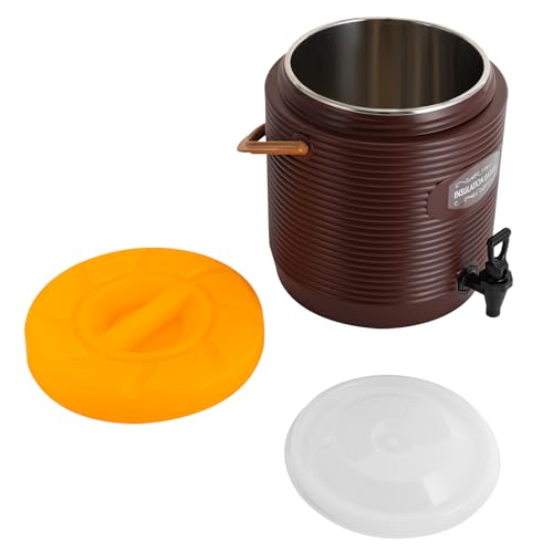 Insulated Beverage Dispenser 3 Gallon Ice and Hot Drink Dispenser with Stainless Steel Interior and Spigot, Portable Hot W...